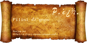 Pilisi Ágnes névjegykártya